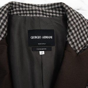 Giorgio Armani Shepherd’s Check Cashmere Blazer Size IT46 (US 10)